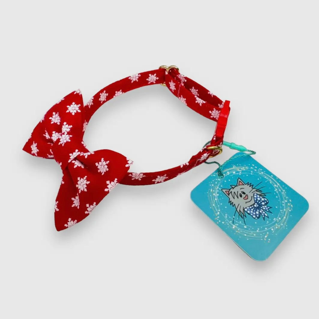 Whiskers Crafts Holiday Cat Collar and Bow Tie