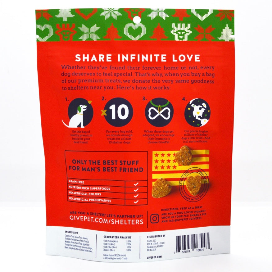 GivePet Holiday Pugly Sweater Dog Treats