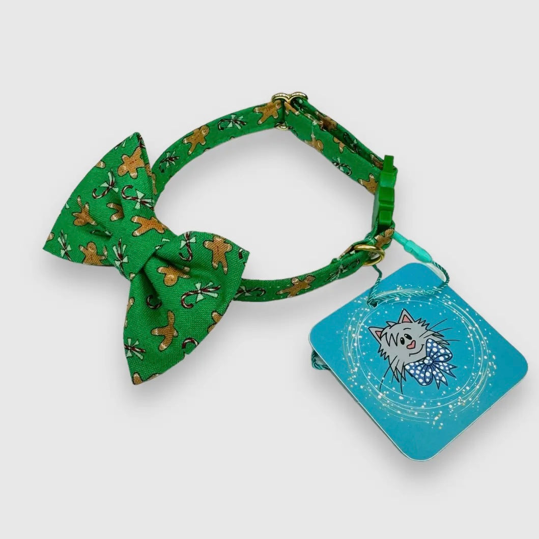 Whiskers Crafts Holiday Cat Collar and Bow Tie