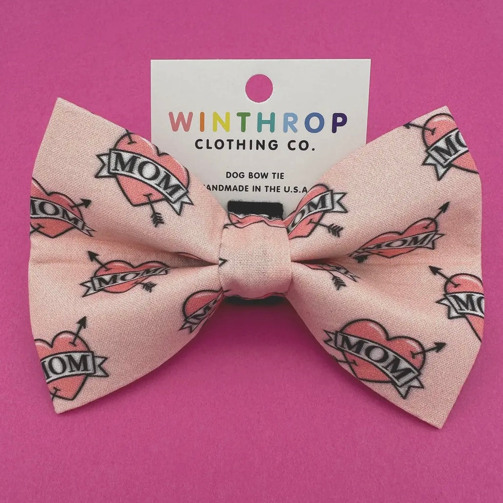 Winthrop Clothing Co. Tattoo Hearts Dog Bow Tie