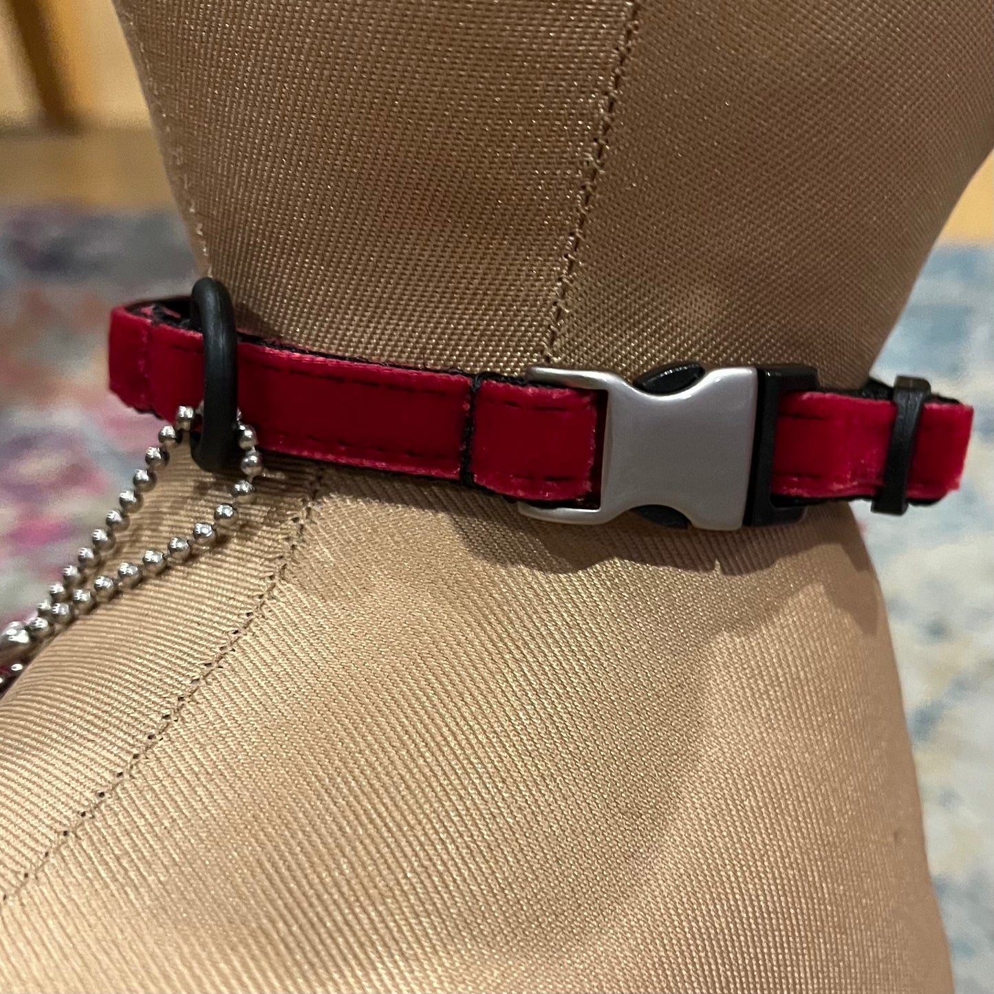 Mimi Green Small Dog/Cat Velvet Bow Collar