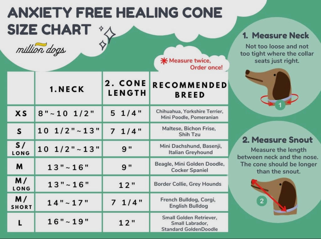 A Million Dogs Healing Cone/ Recovery Collar