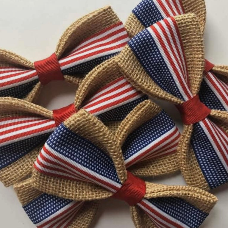 Dog Bow Ties (brand) Burlap Dog Bow Tie