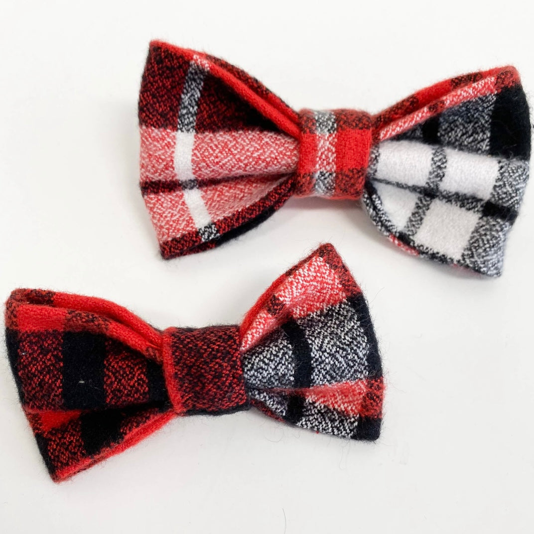 Mimi Green Plaid Bow Tie