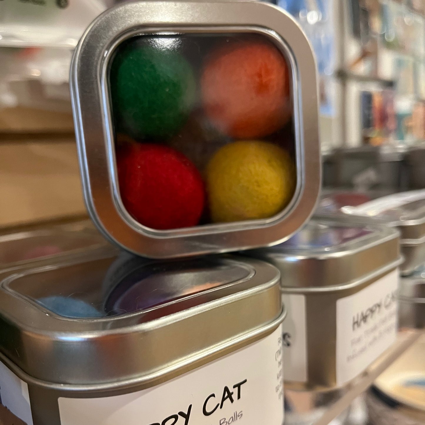 Simply B Vermont Happy Cat Felt Balls