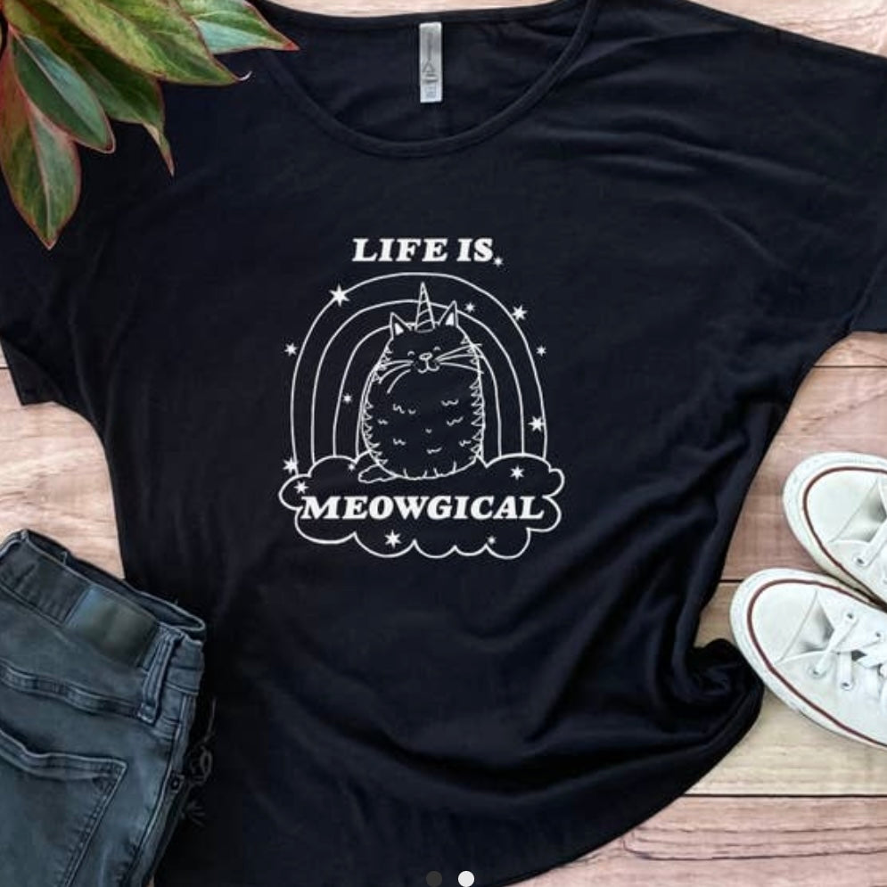 Life Is Meowgical Tee