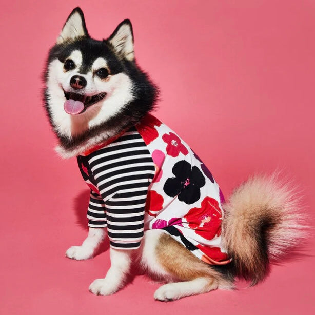 Ware of the Dog Floral Tee Shirt