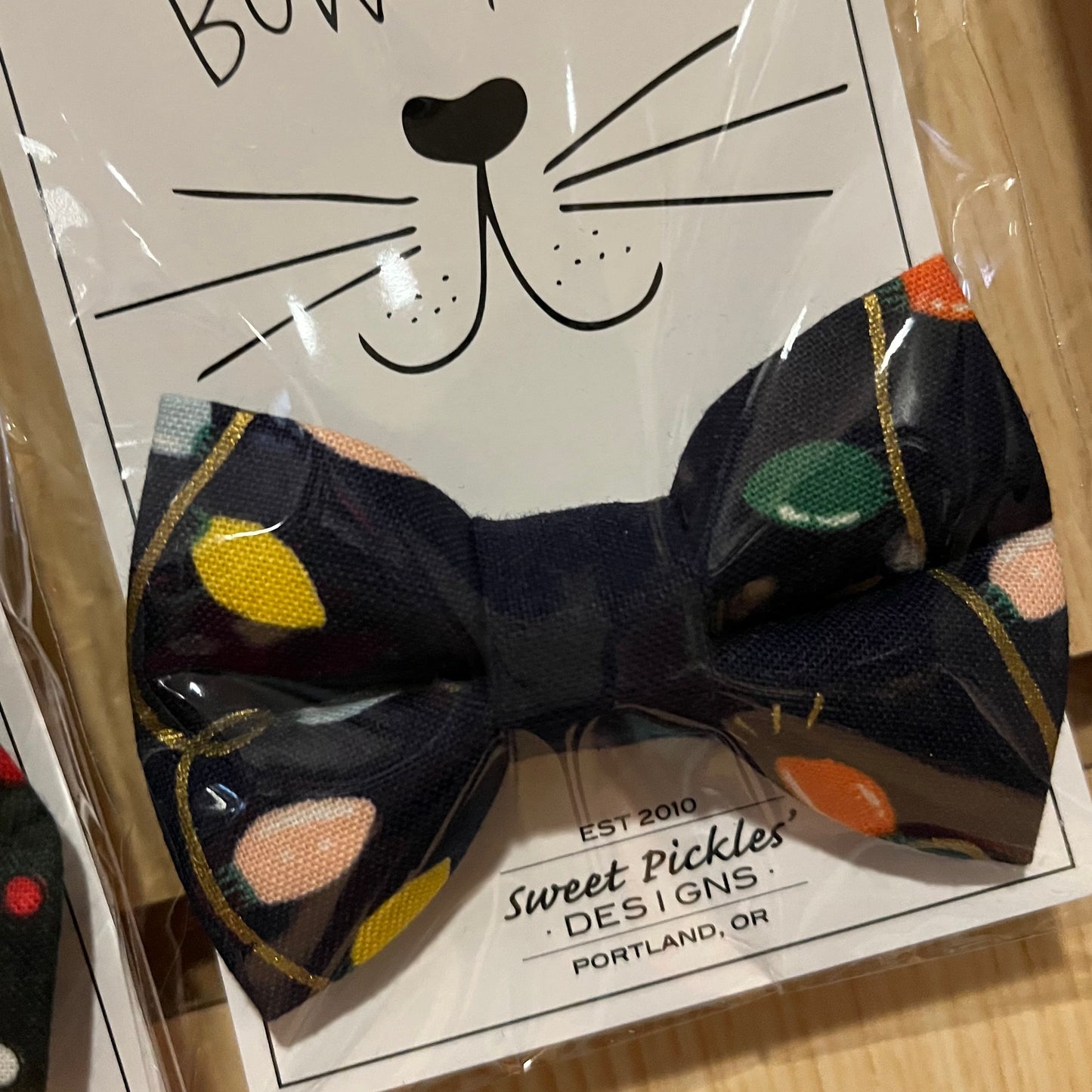 Sweet Pickles Holiday Cat Bow Tie