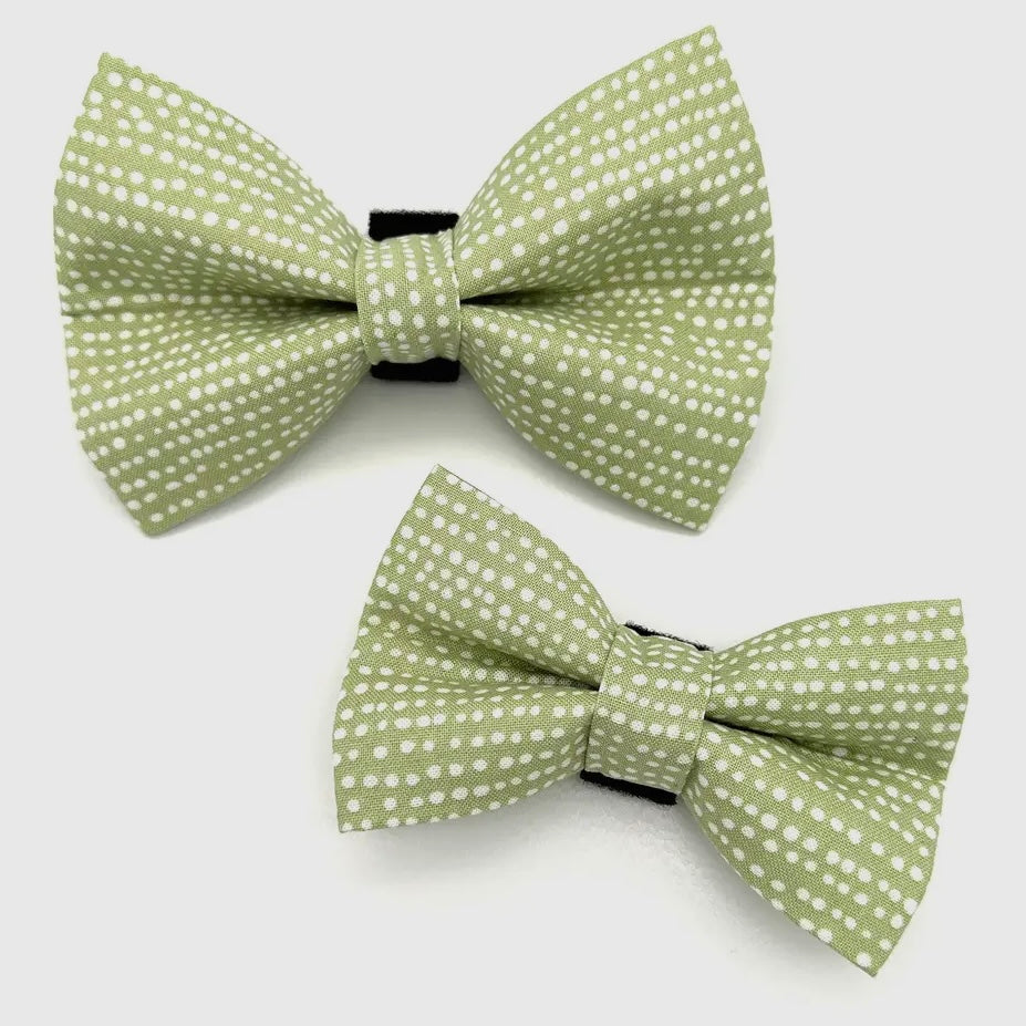 Winthrop Clothing Co. Green Polka Dot Dog Bow Tie