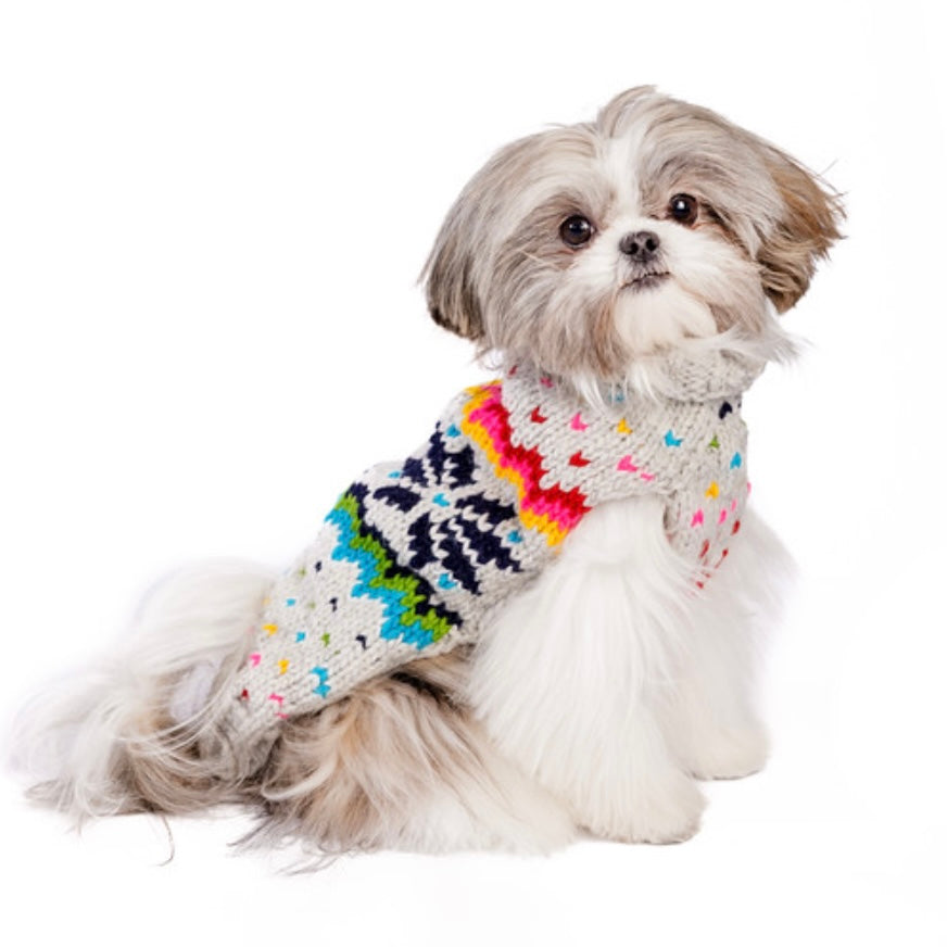 Chilly Dog Sweaters Rainbow Snowflake