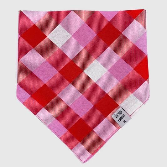 Winthrop Clothing Co. Pink Plaid Dog Bandana