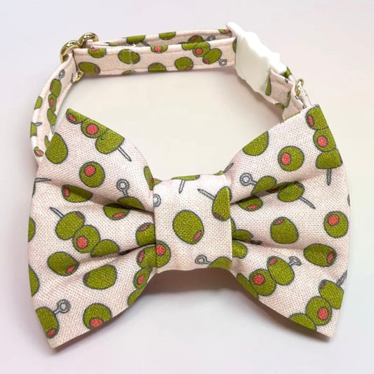 Whiskers Crafts Cat Collar and Bow Tie: Olives