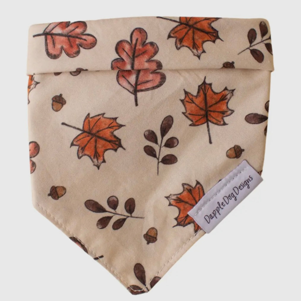 Dapple Dog Falling Leaves Dog Bandana