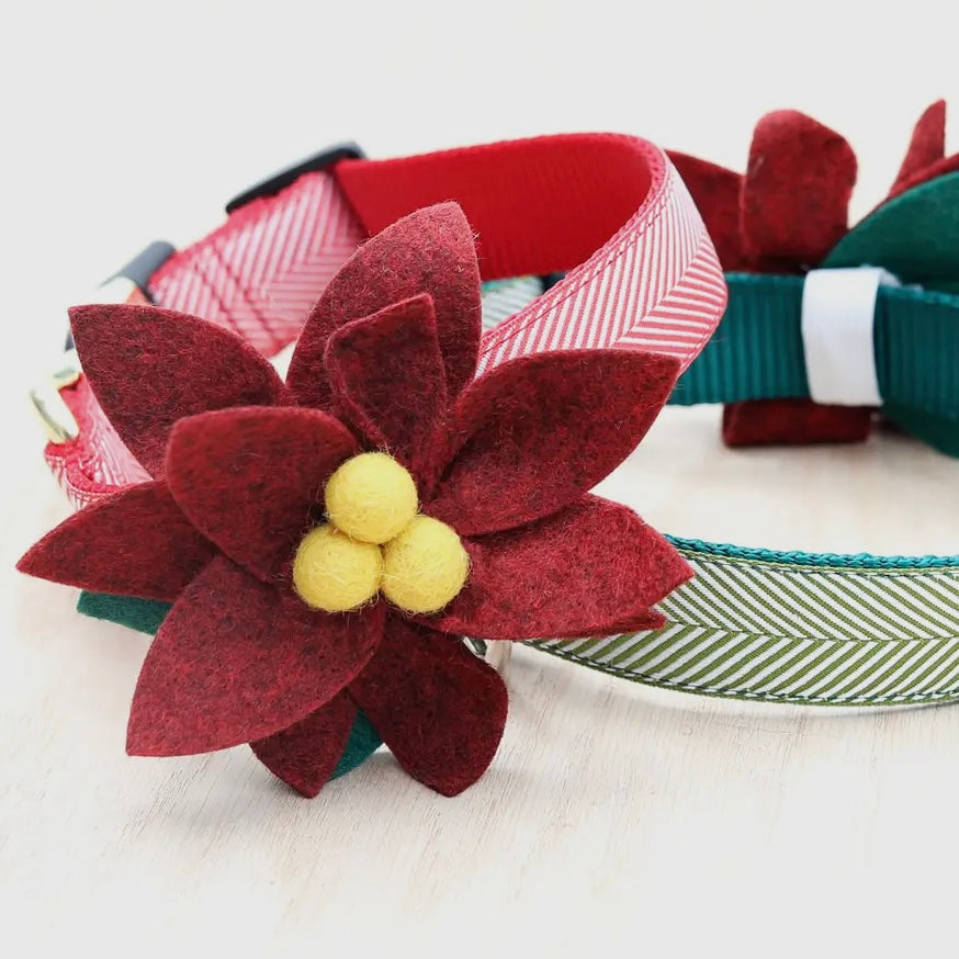 Mimi Green Poinsettia Collar Flower
