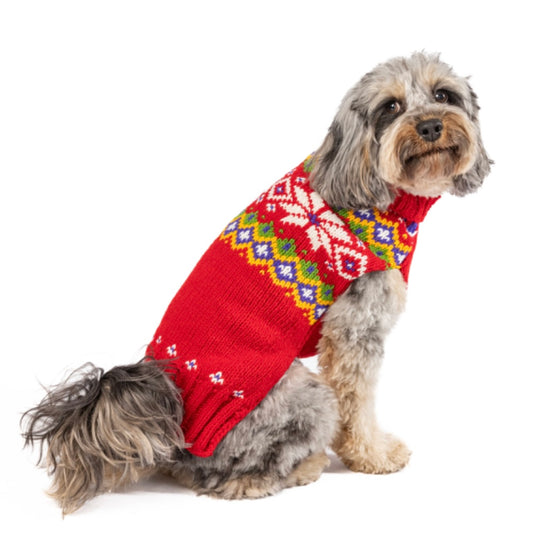 Chilly Dog Sweaters Jolly Red Sweater