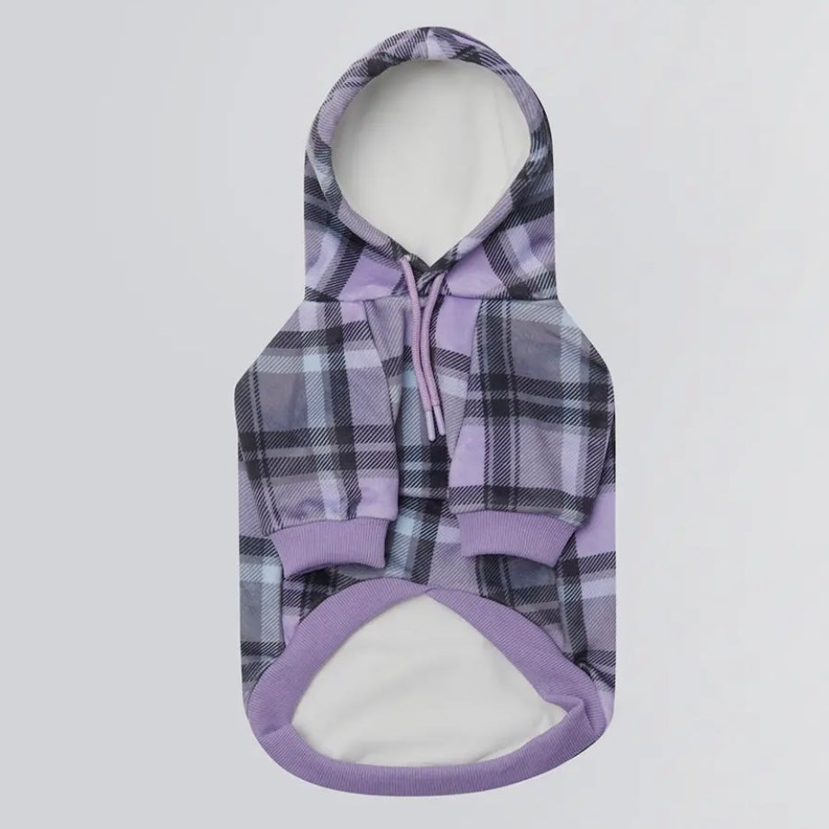 Spark Paws Plaid Dog Hoodie