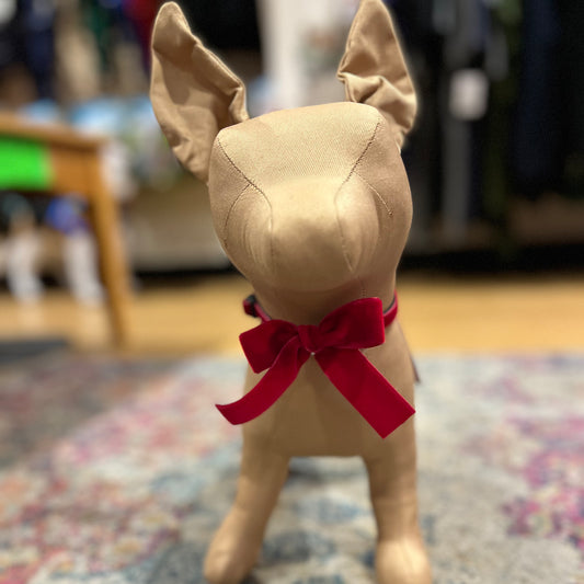 Mimi Green Small Dog/Cat Velvet Bow Collar