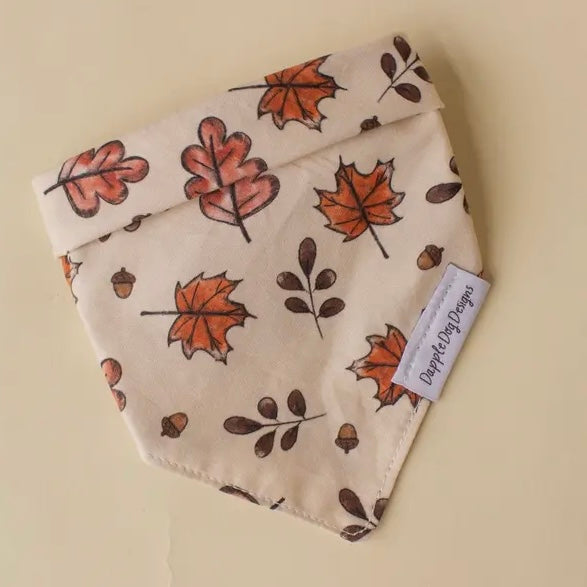 Dapple Dog Falling Leaves Dog Bandana