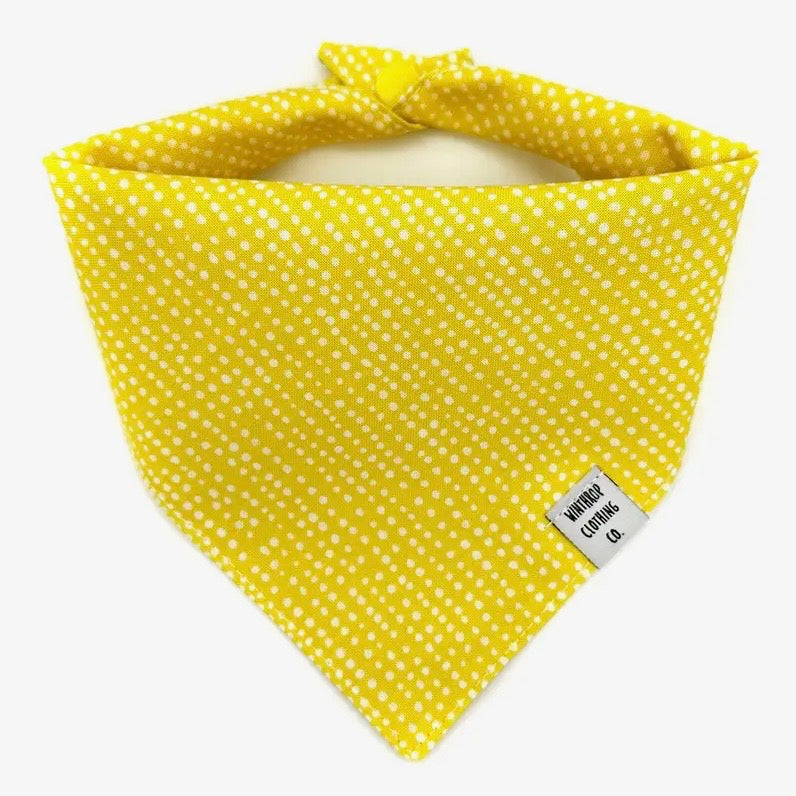 Winthrop Clothing Co. Yellow Polka Dot Dog Bandana
