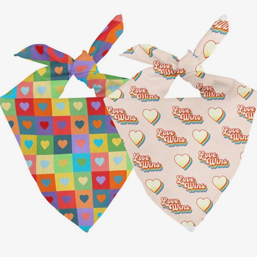 Dog Bandana Co Love Wins Reversible Bandana