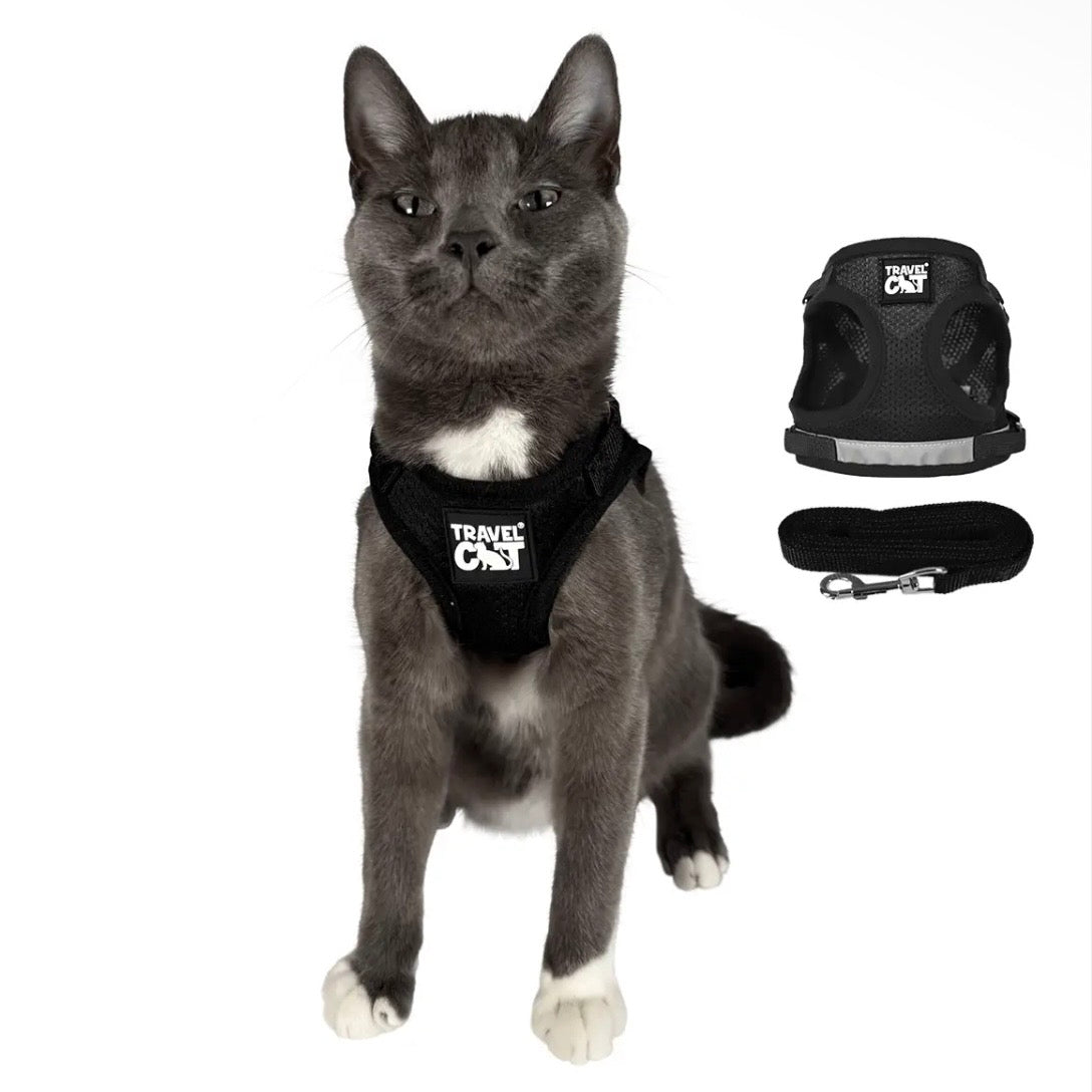 Travel Cat Harness + Leash Set