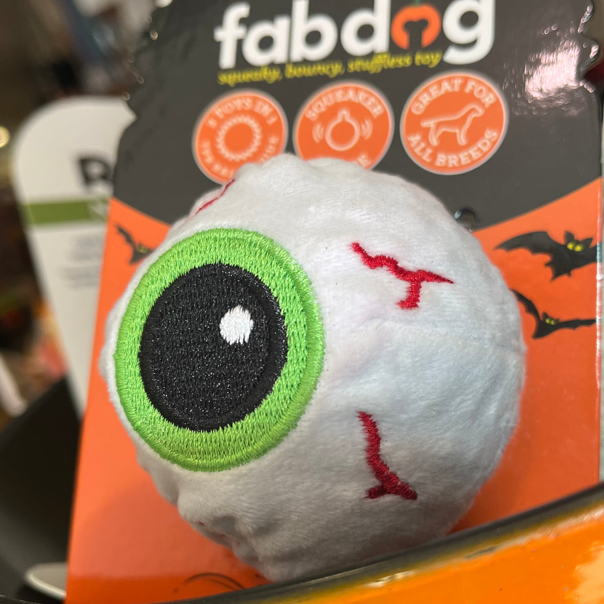 Fab Dog Dog Eyeball Squeaky Bouncy Ball