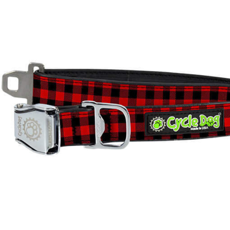 Cycle Dog Waterproof No-Stink Red Plaid Collar