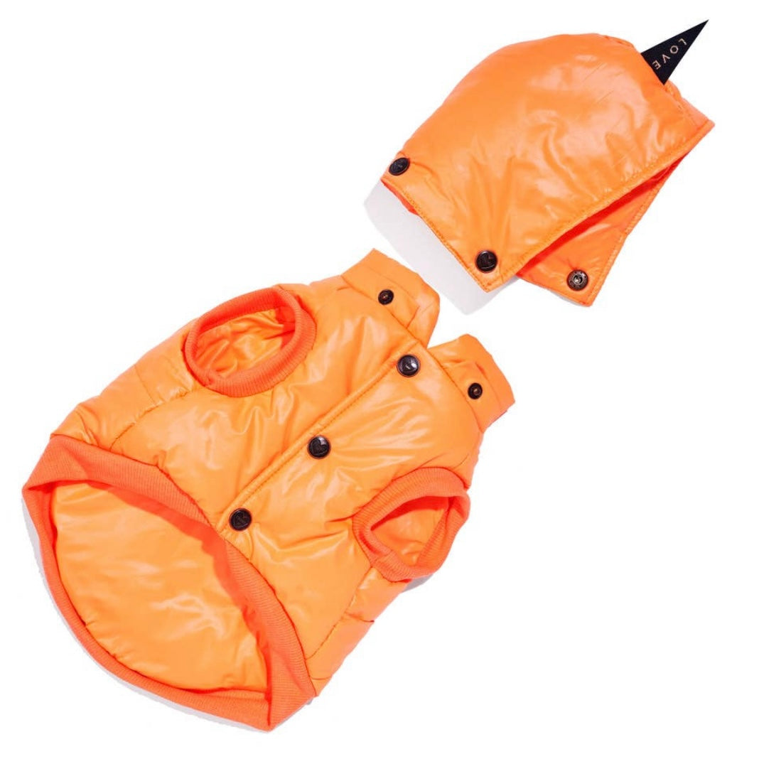 Found Puffer Coat with Removable Hood