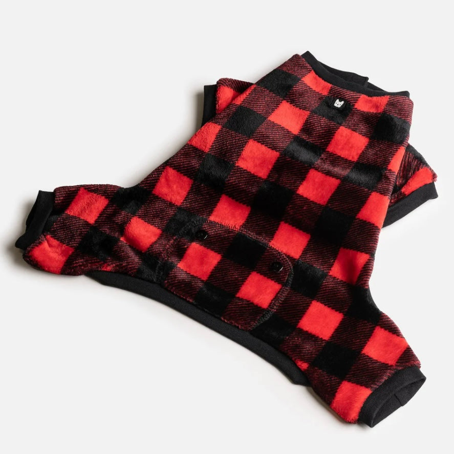 Silver Paw Plaid Pajamas