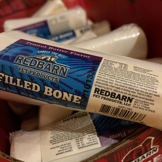 Large Redbarn Filled Bone