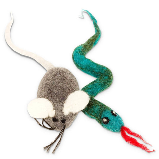 Karma Cat Wool Snake and Mouse
